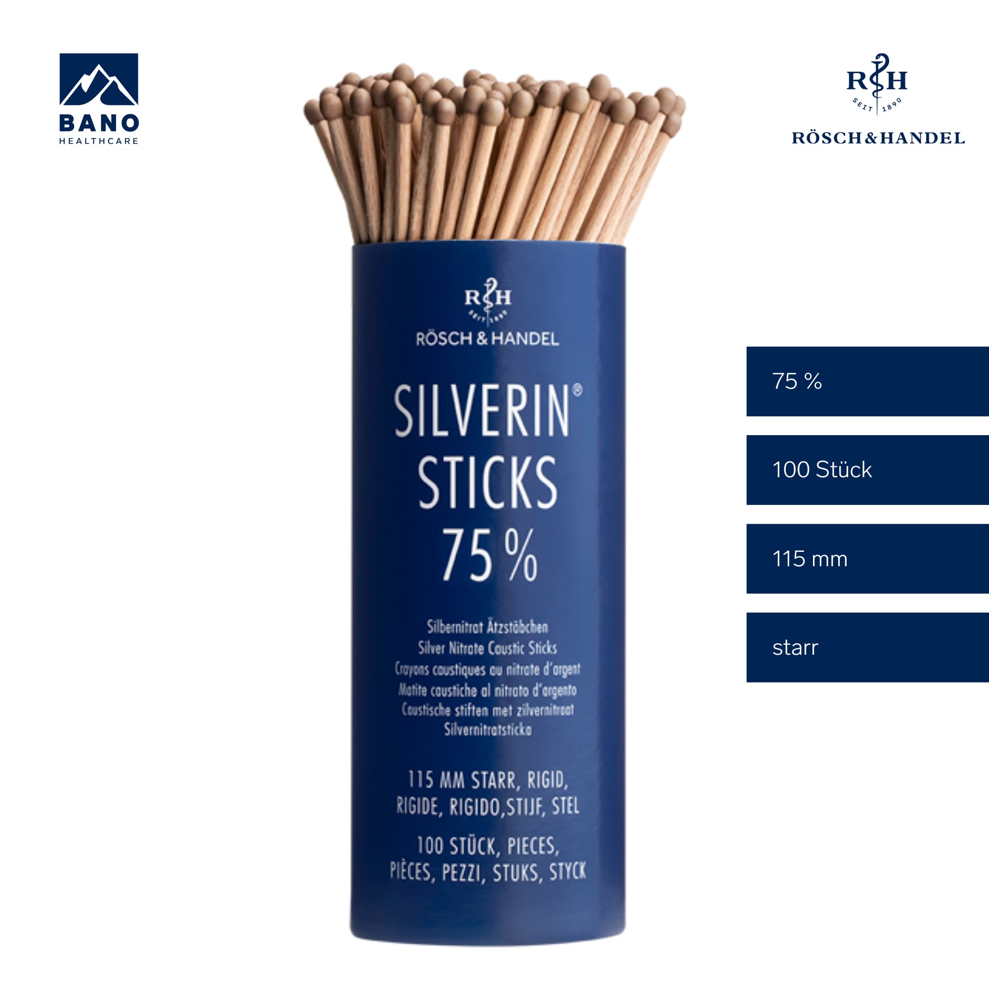 SILVERIN Sticks 75% met zilvernitraat